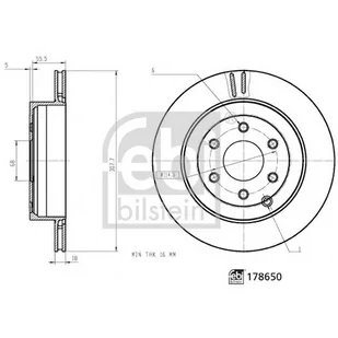 Tarcza hamulcowa FEBI BILSTEIN 178650 - Tarcze hamulcowe - miniaturka - grafika 1