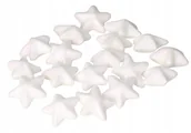 Bombki - Gwiazdki Styropianowe Z Brokatem 2,5cm Białe - miniaturka - grafika 1