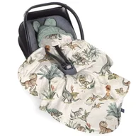 Śpiworki dla dzieci - Kocyk do fotelika World of Dinosaurs Sky Gray, BabySteps - miniaturka - grafika 1