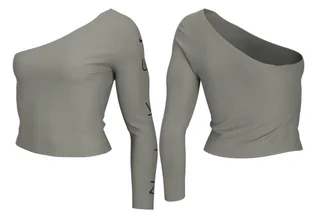 NIKE ASYMETRYCZNY TOP DŁUGI RĘKAW CZ8188320 r. XS - Koszulki i topy damskie - miniaturka - grafika 1