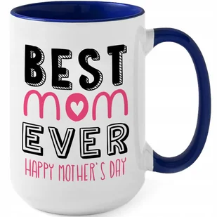 Kubek XXL Granatowy BEST MOM EVER Prezent Dla Mamy Urodziny Wiele Wzorów - Kubki - miniaturka - grafika 1