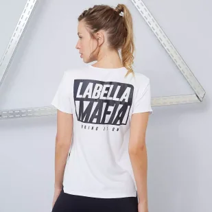 Koszulka damska LABELLAMAFIA SHIRT ESSENTIALS WHITE - Koszulki i topy damskie - miniaturka - grafika 2