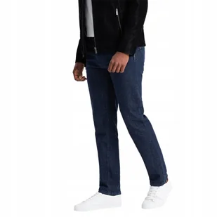 Klasyczne męskie jeansowe spodnie REGULAR FIT indygo V1 OM-PADP-0152 XL - Spodnie męskie - miniaturka - grafika 1