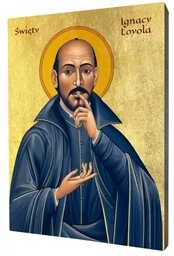 Święty Ignacy Loyola-ikona religijna - Ikony i obrazy sakralne - miniaturka - grafika 1