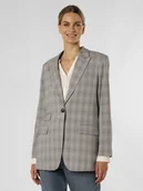 Kurtki damskie - IPURI - Blezer damski, szary|wielokolorowy - miniaturka - grafika 1