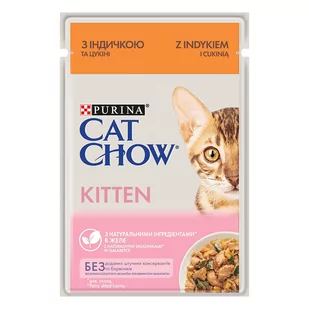 Cat Chow, 26 x 85 g - Kitten, indyk - Mokra karma dla kotów Cat Chow, 26 x 85 g - Kitten, indyk - Mokra karma dla kotów - miniaturka - grafika 1