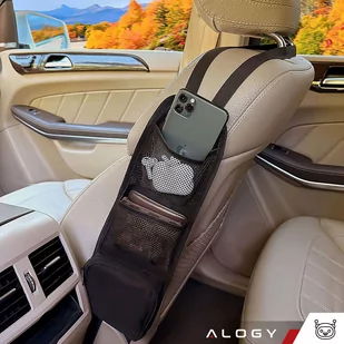 2x Organizer samochodowy boczny na bok fotel siedzenie do auta samochodu osłona Alogy Car czarny - Części i akcesoria do laptopów - miniaturka - grafika 4
