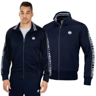 Bluza rozpinana Pit Bull Oldschool Polly-Terry Tape Logo '24 - Granatowa L - Odzież taktyczna i umundurowanie - miniaturka - grafika 1