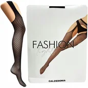 Rajstopy - Rajstopy kabaretki Calzedonia 20den czarny Nero rozmiar M/L - miniaturka - grafika 1