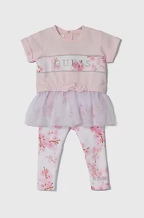 Guess komplet niemowlęcy kolor różowy - Dresy i komplety dla dziewczynek - miniaturka - grafika 1