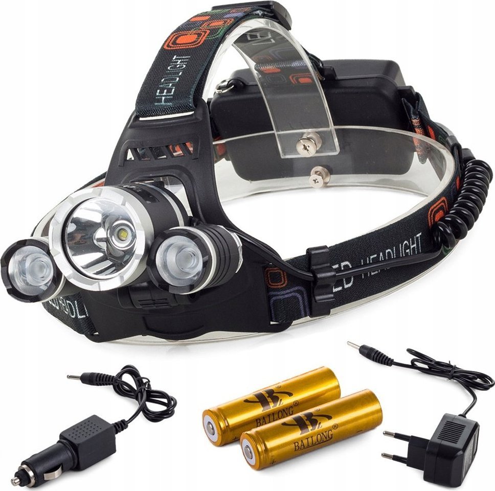 Bailong LATARKA CZOŁOWA LED CREE XM-L T6 2 x XP-E