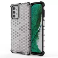 Etui i futerały do telefonów - Samsung Hurtel Honeycomb etui pancerny pokrowiec z żelową ramką Galaxy A32 5G przezroczysty - miniaturka - grafika 1