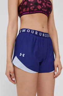 Under Armour Szorty 1344552 damskie kolor granatowy z aplikacją medium waist - Spodenki damskie - miniaturka - grafika 1