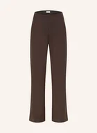 Spodnie damskie - Ichi Spodnie Marlena Z Dżerseju braun - ICHI - miniaturka - grafika 1