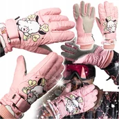 Rękawiczki dla dzieci - Rękawiczki Dziecięce Zimowe Narciarskie Dzieci Rękawice Ciepłe Ortalionowe - miniaturka - grafika 1