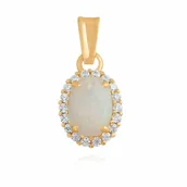 Zawieszki - Złota zawieszka 585 z Opalem PREZENT GRAWER - miniaturka - grafika 1