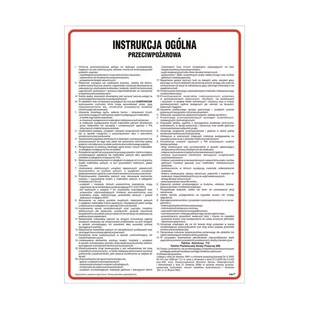 Tablica 'Instrukcja przeciwpożarowa' 24.5x35 cm - Tablice BHP - miniaturka - grafika 1