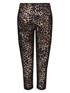 Spodnie damskie - ONLY Carmakoma Spodnie w kolorze czarno-jasnobrązowym - miniaturka - grafika 1