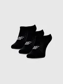 Skarpetki dla dzieci - 4F Skarpetki casual przed kostkę (3-pack) dziewczęce - czarne 32-34 - miniaturka - grafika 1