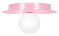 Lampy sufitowe - Różowa okrągła lampa sufitowa plafon - A678 G7-W95 - miniaturka - grafika 1