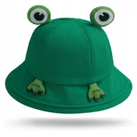 Czapki damskie - KAPELUSZ RYBACKI BUCKET CZAPKA HAT ŻABA ZIELONY - miniaturka - grafika 1