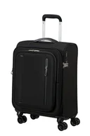 Walizki - Walizka kabinowa American Tourister Cloudrider 55cm powiększana czarna - miniaturka - grafika 1