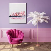 Lampy stojące - KARE Feather Palm lampa stojąca z piórami, biała - miniaturka - grafika 1