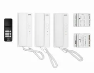 Domofony - Zestaw domofonowy 3-rodzinny, 2-żyłowy, natynkowy ZAMEL - miniaturka - grafika 1