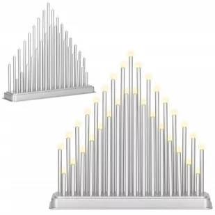Świecznik adwentowy 33 świece srebrny - Świeczniki - miniaturka - grafika 1