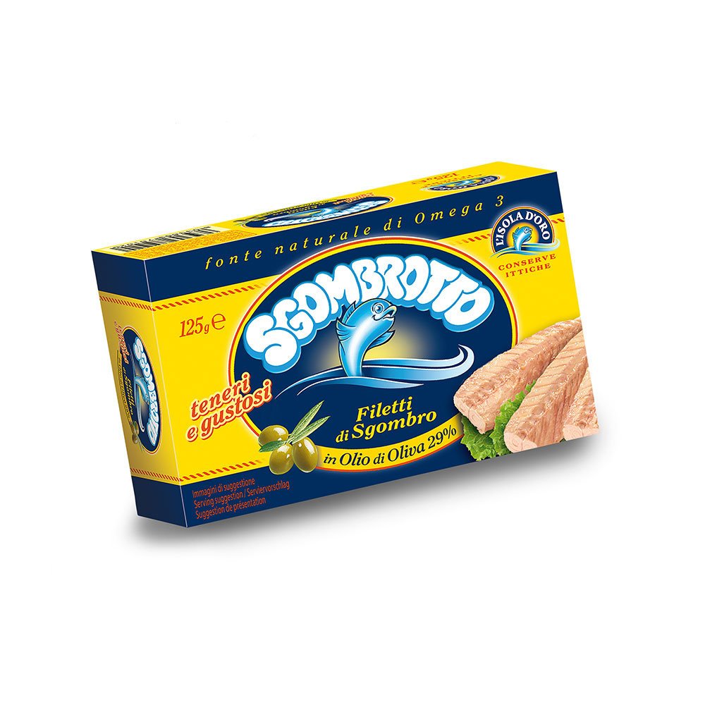 Filety makreli w oliwie z oliwek, 125 g / L'Isola d'oro