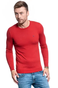 MĘSKI SWETER WRANGLER CREW KNIT RED W85674Q47 112132255 - Wrangler - Swetry męskie - miniaturka - grafika 1