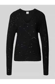 Swetry damskie - Sweter z dzianiny z cekinami model DAMIAN - Ichi - miniaturka - grafika 1