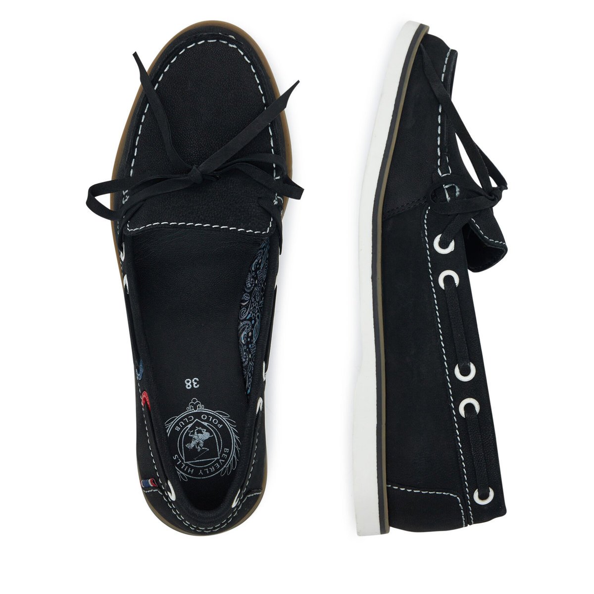 Beverly Hills Polo Club Mokasyny Damskie Czarny WI16-SKIPER-01