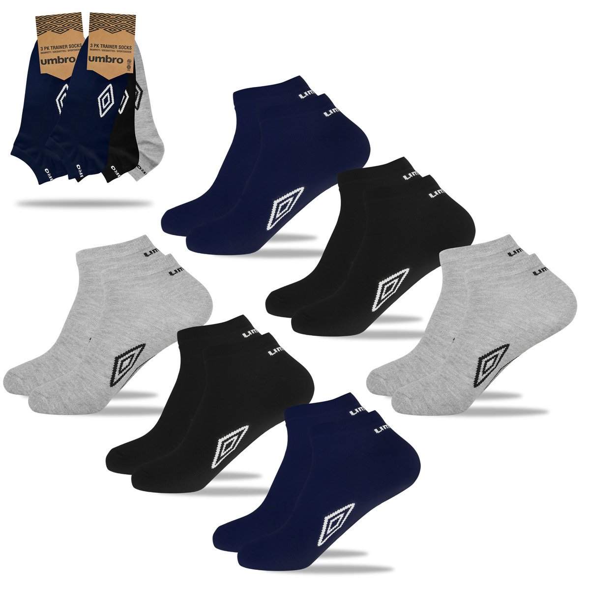 Umbro Skarpety Męskie Stopki Trainer Bawełniane SK285 6 par 43/46