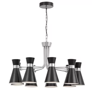 NOWOCZESNA LAMPA WISZĄCA CZARNO-CHROMOWANA SENA W9 - Lampy sufitowe - miniaturka - grafika 1