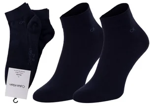 CALVIN  KLEIN SKARPETY SKARPETKI STOPKI 2 PARY NAVY 701218706 003 - Rozmiar: 39-42 - Skarpetki męskie - miniaturka - grafika 1