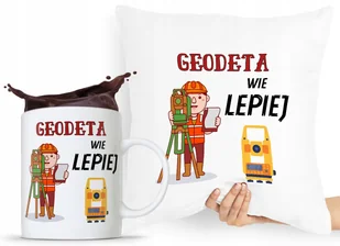 ZESTAW PODUSZKA + KUBEK DLA GEODETY PREZENT z Nadrukiem ze Zdjęciem - Gadżety dla niej i dla niego - miniaturka - grafika 1
