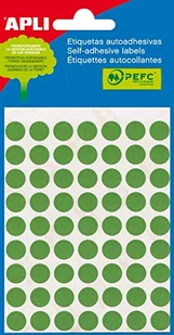 APLI 2054 - zielone etykiety (Ø 10) 5 arkuszy - Etykiety do drukarek - miniaturka - grafika 1