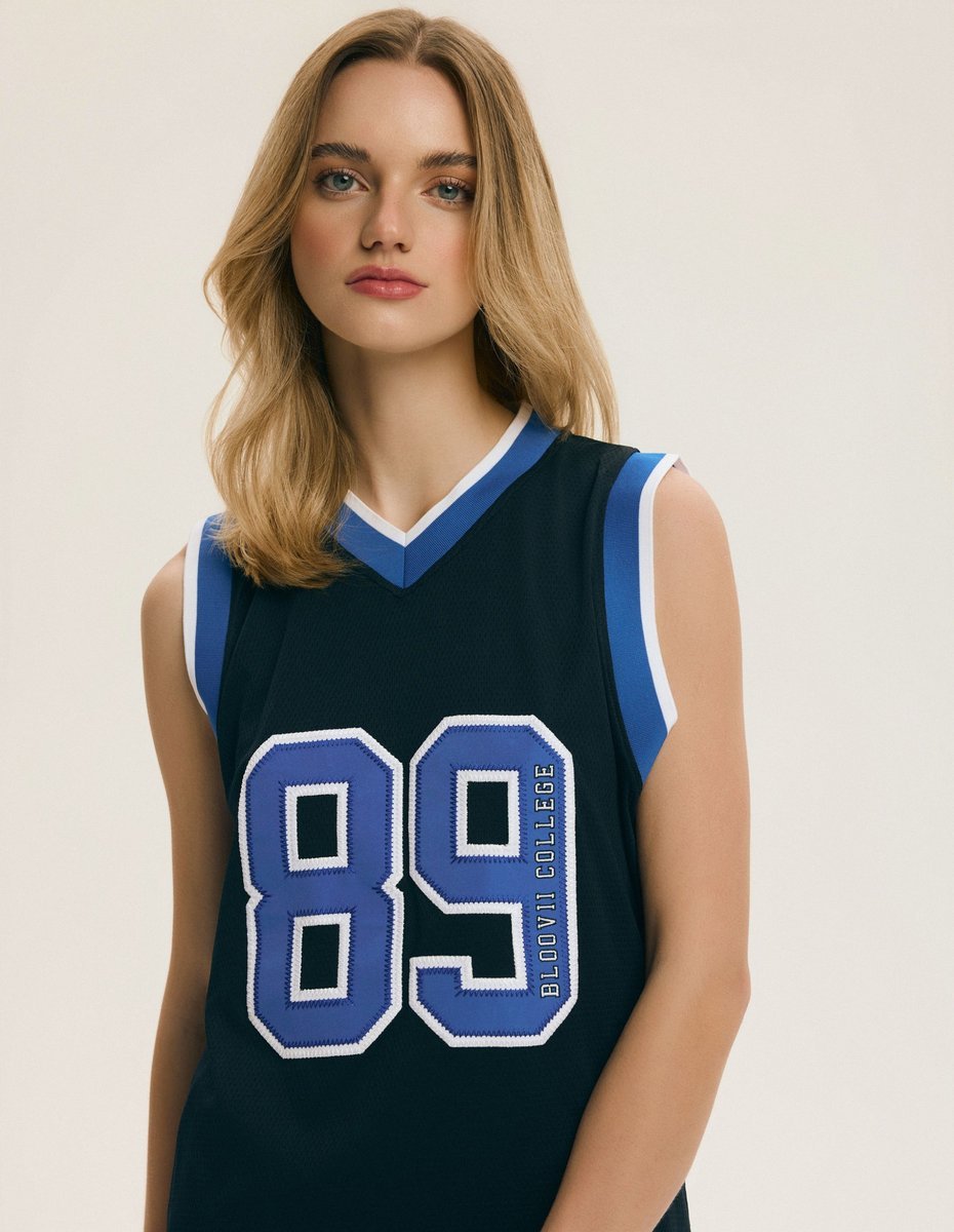 Koszulka damska bezrękawnik top Kane Bloovii czarny, niebieski L