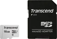Karty pamięci - Transcend 16GB MicroSD TS16GUSD300S-A - miniaturka - grafika 1