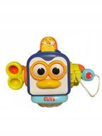 Zabawki sensoryczne - Zabawki kostka edukacyjna interaktywna dla niemowliąt wczesna nauka 11x16cm - miniaturka - grafika 1