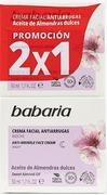 Zestawy kosmetyków damskich - Zestaw do pielęgnacji twarzy Babaria Almond Oil Anti-Wrinkle Facial Cream 2x50 ml (8410412706186) - miniaturka - grafika 1