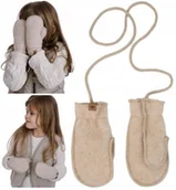 Rękawiczki dla dzieci - Rękawiczki dziecięce niemowlęce jesienne zimowe Wełna 1-3L Beż Zaffiro - miniaturka - grafika 1