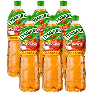 Tymbark Napój jabłko brzoskwinia 2 l x 6 sztuk - Soki i napoje niegazowane - miniaturka - grafika 1