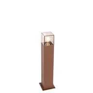 Lampy ogrodowe - QAZQA Przemysłowa stojąca lampa zewnętrzna rdzawo-brązowa 50 cm IP44 - Dania - miniaturka - grafika 1