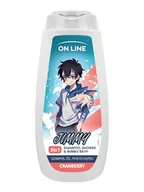 Kosmetyki kąpielowe dla dzieci - ON LINE KIDS Jimmy 3w1 Szampon, żel, płyn do kąpieli - Cranberry 400 ml - miniaturka - grafika 1