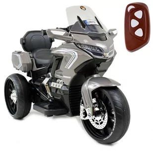 Import SUPER-TOYS MEGA MOTOR TURYSTYCZNY NA AKUMULATOR Z PILOTEM ŚWIATŁA HLW1688 HLW-1688-SREBRNY - Pojazdy elektryczne dla dzieci - miniaturka - grafika 1