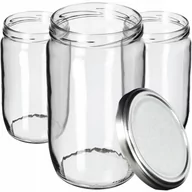 Pojemniki kuchenne - Słoiki Niva 720ml 8 szt. 82mm + wieczka srebrne - miniaturka - grafika 1