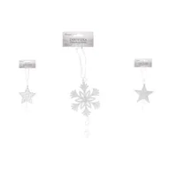 Ozdoby bożonarodzeniowe - Zawieszka akrylowa srebrna 18 cm mix - miniaturka - grafika 1