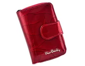 Portfele - Pierre Cardin 02 LEAF 115 – czerwony lakierowany portfel damski skórzany 02 leaf 115 - miniaturka - grafika 1